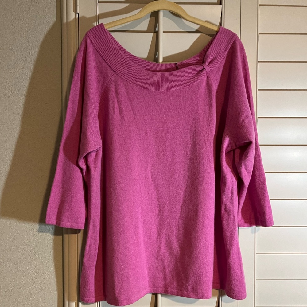 CASLON - NWT Cashmere Pink Off-Shoulders Sweater